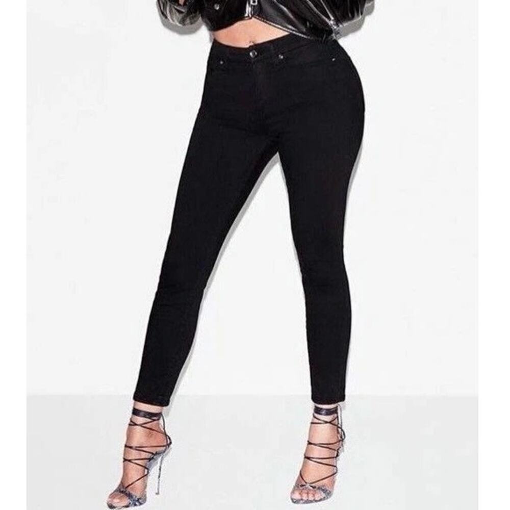 Good American Women's Good Legs High Waisted Skinny Jeans Black Size 6/ 28 NWOT